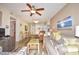 Open living room and kitchen area with coastal decor at 401 N Hillside Dr. # 3C, North Myrtle Beach, SC 29582