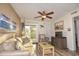 Living room with sofa, chair, and ocean-themed decor at 401 N Hillside Dr. # 3C, North Myrtle Beach, SC 29582