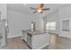 Modern kitchen with granite island and stainless steel appliances at 4348 Livorn Loop # 4348, Myrtle Beach, SC 29579