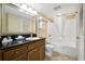 Bathroom with vanity, bathtub, and shower at 504 N Ocean Blvd. # 1511, Myrtle Beach, SC 29577