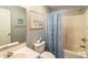 Clean bathroom with shower/tub combo and updated vanity at 562 Blue Stem Dr. # 54D, Pawleys Island, SC 29585