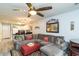 Comfortable living room with sectional sofa and ottoman at 562 Blue Stem Dr. # 54D, Pawleys Island, SC 29585
