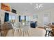 Bright dining room with ocean view and seating for six at 6001 - B-4 S Kings Hwy., Myrtle Beach, SC 29575