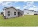 Spacious backyard featuring lush green grass, a patio, and a view of neighboring homes at 688 Tattlesbury Dr., Conway, SC 29526