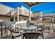 Private patio with table and chairs, great for outdoor dining at 9661 Shore Dr. # 4B-15, Myrtle Beach, SC 29572