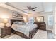 Main bedroom with a large bed and ceiling fan at 173 Olde Towne Way # 3, Myrtle Beach, SC 29588