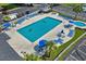 Aerial view of refreshing community pool and hot tub at 1262 River Oaks Dr. # 13B, Myrtle Beach, SC 29579