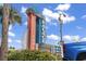 The Palace building entrance and signage at 1605 S Ocean Blvd. # 1006, Myrtle Beach, SC 29577
