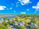 Aerial view of waterfront homes overlooking golf course and waterway at 1609 Harbor Dr., North Myrtle Beach, SC 29582