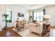 Living room with hardwood floors and built-in shelving at 1623 Sayebrook Pkwy., Myrtle Beach, SC 29588