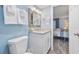 Clean bathroom with granite countertop and white cabinets at 210 75Th Ave N # 4054, Myrtle Beach, SC 29572