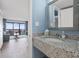 Bathroom with granite vanity and ocean view at 210 75Th Ave N # 4054, Myrtle Beach, SC 29572