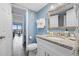 Clean bathroom with granite countertop and white cabinets at 210 75Th Ave N # 4054, Myrtle Beach, SC 29572