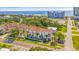 Oceanfront property, aerial view showcasing the building and its surroundings at 212 4Th Ave. N # 102, North Myrtle Beach, SC 29582