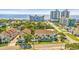Aerial view of beachside property with ocean views and nearby high rises at 212 4Th Ave. N # 102, North Myrtle Beach, SC 29582