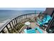 Balcony boasts stunning ocean views and seating for two at 2406 N Ocean Blvd. # Ph4-1704, Myrtle Beach, SC 29577