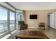 Living room with a view to the balcony and the ocean at 2504 N Ocean Blvd. # 832, Myrtle Beach, SC 29577