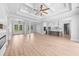 Bright living area with coffered ceilings and an open flow into the stylish kitchen at 3220 Highway 19, Conway, SC 29526