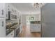 Kitchen with stainless steel appliances and white cabinets at 494 Saluda River Rd., Myrtle Beach, SC 29588