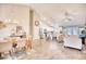 Open floor plan showcasing kitchen, dining, and living areas with hardwood floors and modern finishes at 520 Hobie Cat Rd., Myrtle Beach, SC 29588