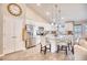 Modern kitchen with white cabinets, stainless steel appliances, and a large island at 520 Hobie Cat Rd., Myrtle Beach, SC 29588