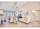 Comfortable living room with vaulted ceilings, plenty of natural light, and neutral color palette at 520 Hobie Cat Rd., Myrtle Beach, SC 29588