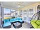 Relaxing screened porch with outdoor seating at 520 Hobie Cat Rd., Myrtle Beach, SC 29588