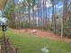 Private backyard with spacious lawn and mature trees at 5220 Sea Coral Way, North Myrtle Beach, SC 29582