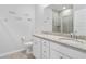 Bathroom with double sinks, granite countertops, and a shower at 5371 Knobcone Loop # B, Myrtle Beach, SC 29577