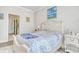 Bedroom with a queen bed, white wooden frame and en-suite bathroom access at 6070 Tramonto St., Myrtle Beach, SC 29577