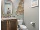 Charming bathroom with granite vanity and unique wall decor at 856 Filliman Alley # C, Myrtle Beach, SC 29577