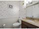 Small half bathroom with seashell decor at 9570 Shore Dr. # 211, Myrtle Beach, SC 29572