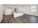 Modern kitchen with island and stainless steel appliances at 1106 Black Lake Way, Conway, SC 29526