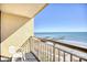 Balcony overlooking beach and pier; great ocean view at 1200 N Ocean Blvd. # 910, Myrtle Beach, SC 29577
