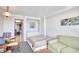 Bedroom with a comfortable bed and access to the living area at 1200 N Ocean Blvd. # 910, Myrtle Beach, SC 29577