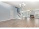 Spacious living room featuring hardwood floors and a fireplace at 1247 Brighton Ave., Myrtle Beach, SC 29588
