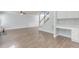 Living room with hardwood floors and fireplace at 1247 Brighton Ave., Myrtle Beach, SC 29588