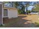 Backyard view showing shed and fenced yard at 1302 Richmond Dr., Georgetown, SC 29440