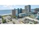 Aerial view of hotel and surrounding area at 1501 S Ocean Blvd. # 1418, Myrtle Beach, SC 29577