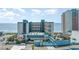 Oceanfront hotel view from the parking lot at 1501 S Ocean Blvd. # 1418, Myrtle Beach, SC 29577