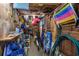Storage area with various beach items and sporting goods at 1801 N Ocean Blvd. # K1, North Myrtle Beach, SC 29582