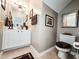 Clean and modern bathroom with white vanity and neutral color scheme at 270 Connemara Dr. # C, Myrtle Beach, SC 29579