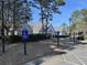 Well maintained parking lot area including designated handicap parking spaces in front of the main building at 35 Dornoch Dr., Pawleys Island, SC 29585