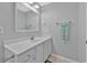 Clean bathroom with white vanity and updated fixtures at 4850 Meadowsweet Dr. # 1711, Myrtle Beach, SC 29579