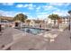 Community pool with surrounding brick fence at 4850 Meadowsweet Dr. # 1711, Myrtle Beach, SC 29579