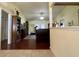 Living room with hardwood floors, fireplace, and access to backyard at 635 Bucks Trail, Longs, SC 29568