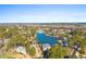 Aerial view of house and surrounding neighborhood at 6730 Newcastle Ln., Ocean Isle Beach, NC 28469