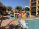 The Caravelle Resort features a colorful splash park for children to enjoy at 6900 N Ocean Blvd. # 614, Myrtle Beach, SC 29572