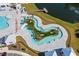 Aerial view of a relaxing lazy river pool at 7015 River Bridge Ct, Myrtle Beach, SC 29579