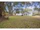 Large backyard with mature trees and grassy area at 803 B Rufus St., Conway, SC 29526